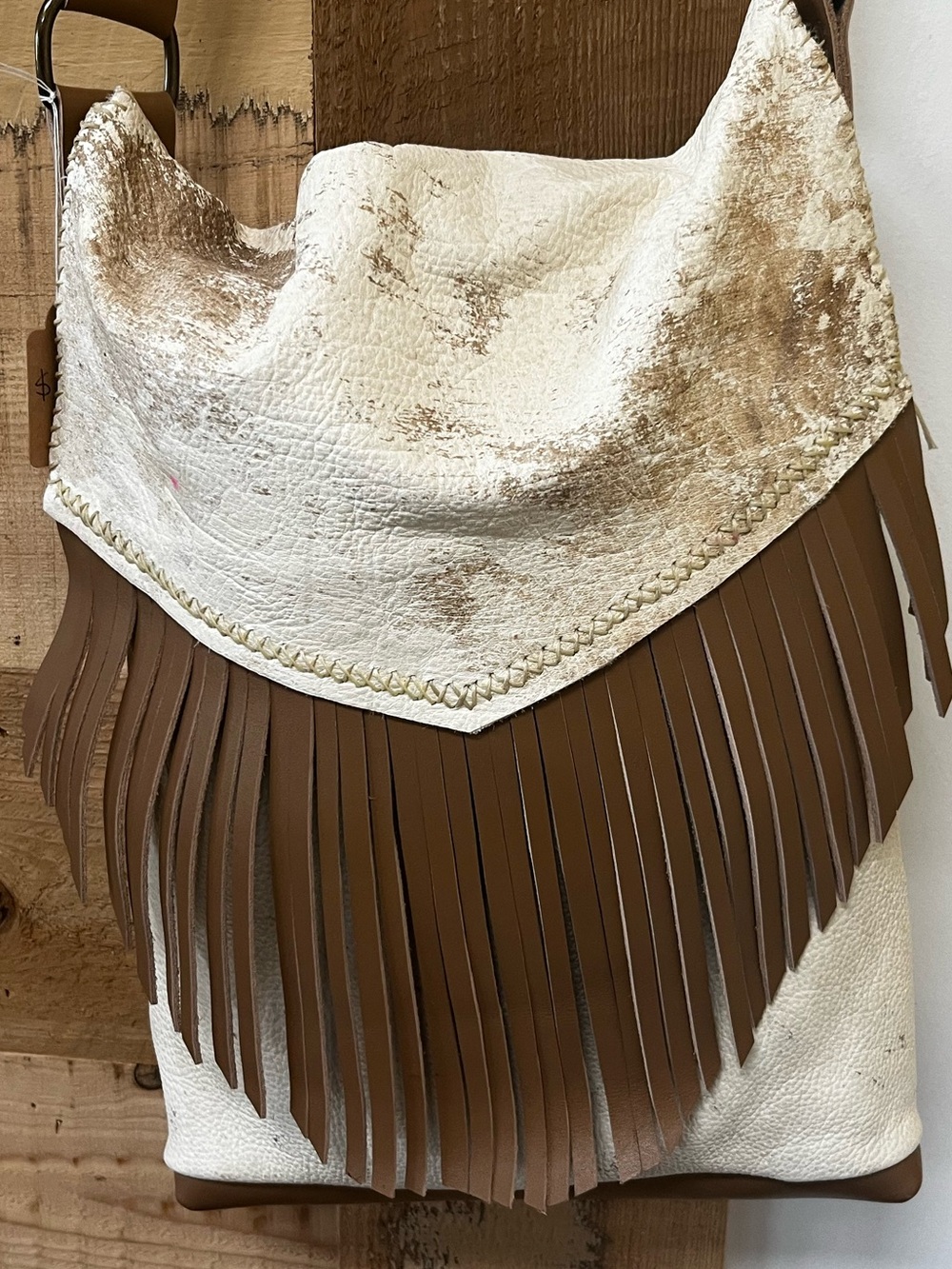 Handmade Full Grain leather fringe bag
